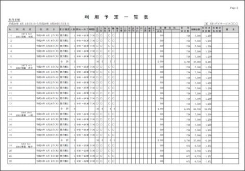 利用予定一覧